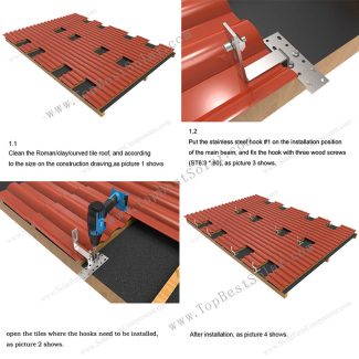 solar panel clay tile roof mounts