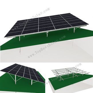 solar ground rack on hill