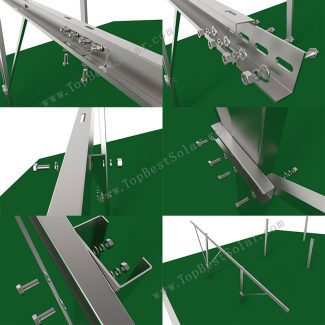 pv ground rack on hillside