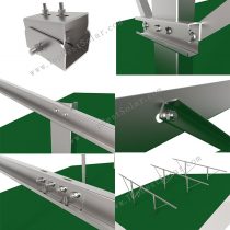 pv module ground rack on hill site