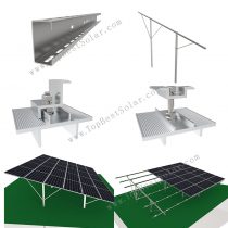 solar ground mount on hill