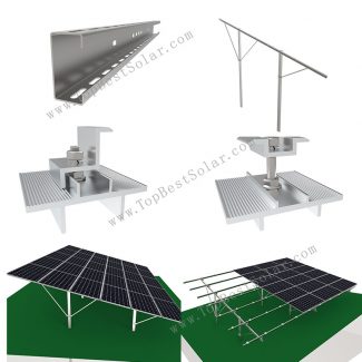 solar ground mount on hill