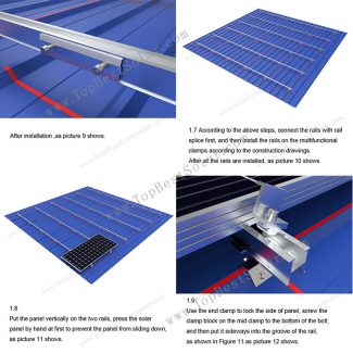 solar panel metal roof racking mounts