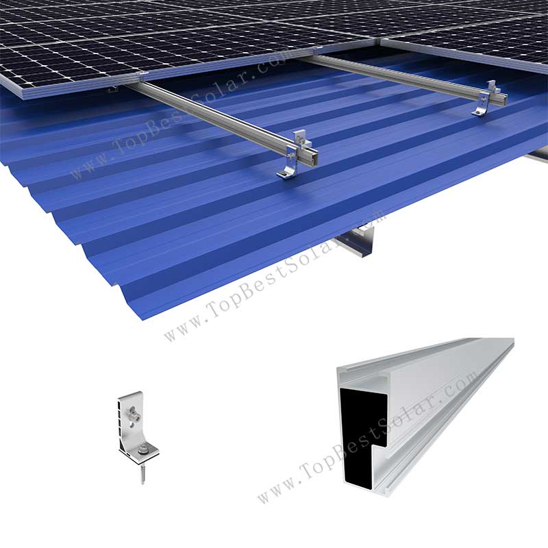 solar L foot mounting brackets for tin roof