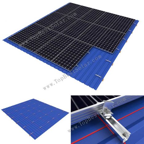 solar metal roof racking U rail