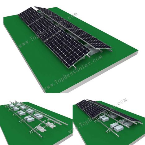 solar ballasted racking east west