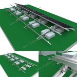 solar PV ballasted racking east west