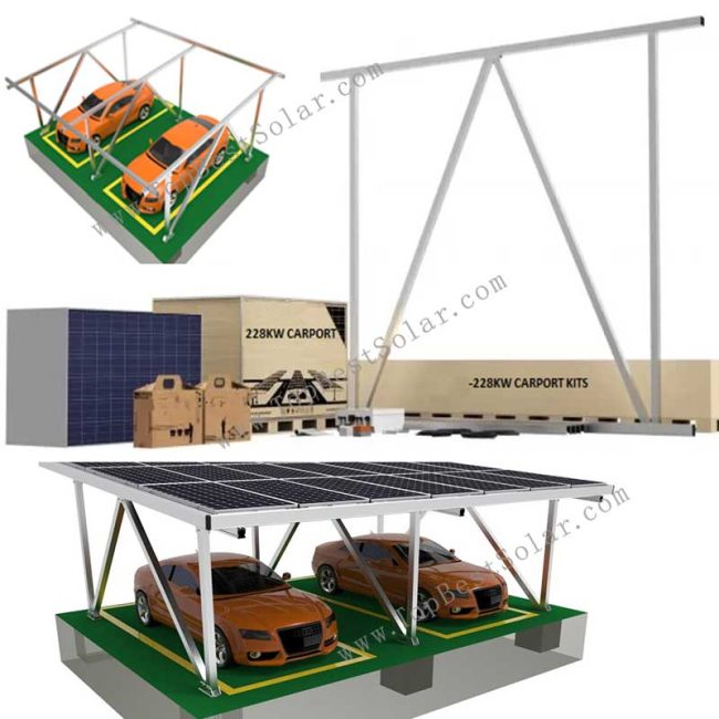 Waterproof solar carport