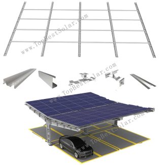 Waterproof structure for solar carport