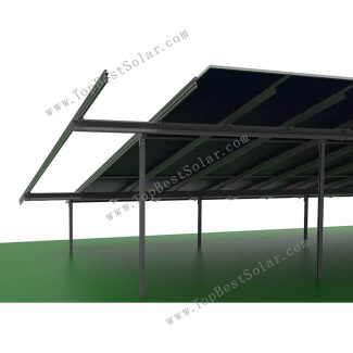 solar double pile ground mounting with Flexibility and Adjustability