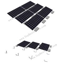 Ballast flat roof solar mounting with 15 degree