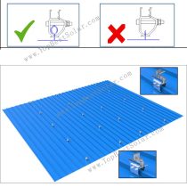 Universal solar clamp for solar metal roof