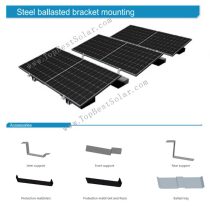 solar ballast mounting for flat roof
