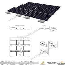 solar ballast mounting design for flat rooftop