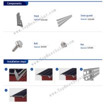 Solar Snow Guard components