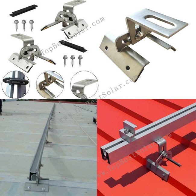 Solar trapezoidal roof clamp stainless steel 304 Solar trapezoidal roof clamp
