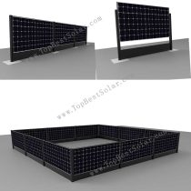 Solar Fence Racking design maximizing energy production