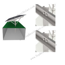 Solar Ground Mount Single Pole System Customized