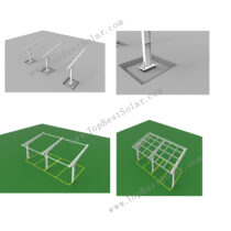 Residential carport solar mounting bracket