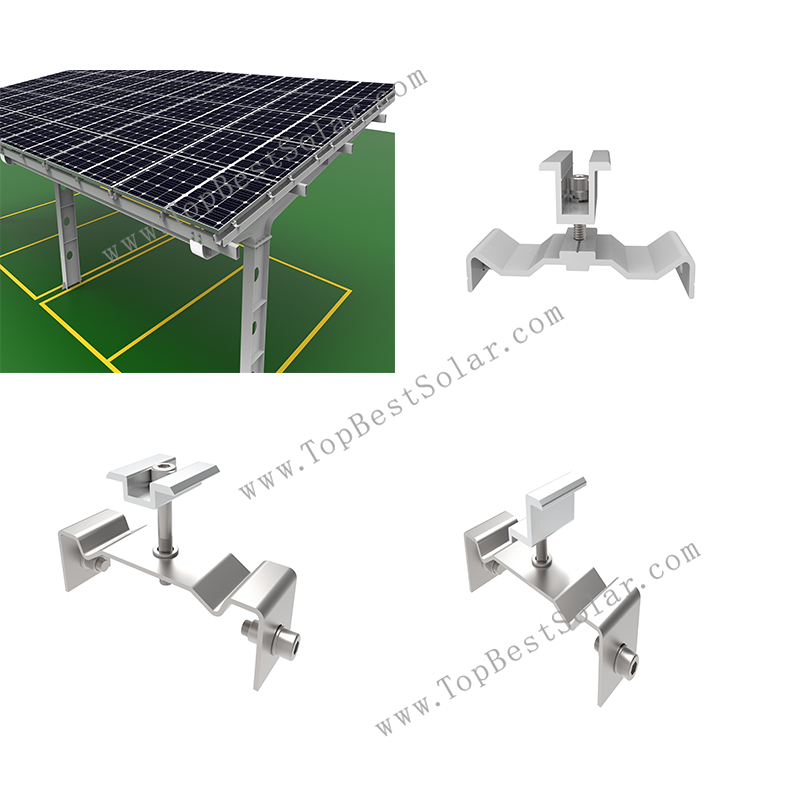 Commercial carport solar mounting bracket