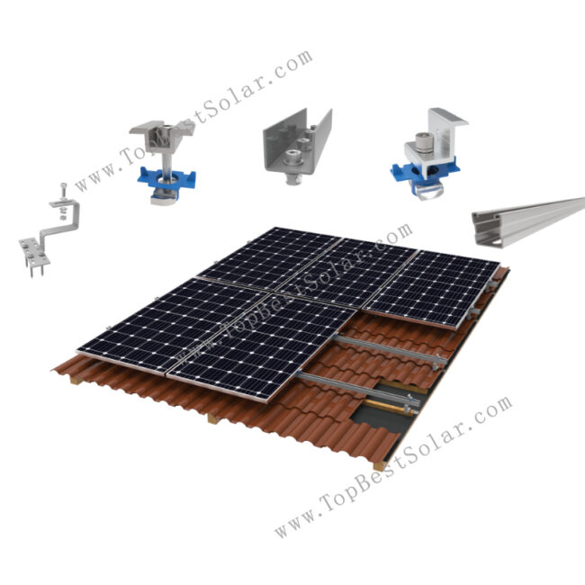 Solar Panel Tile Roof Mounting Rack