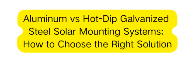 solar mounting system manufacturer