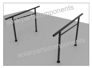 Assembling front and back columns with bolts for ZAM solar carport installation