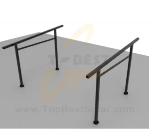 Assembling front and back columns with bolts for ZAM solar carport installation