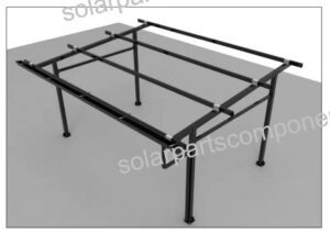 Attaching water channel kit to roof structure for ZAM solar carport installation