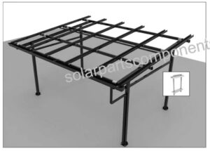 Installing U channels to complete rail system for ZAM solar carport installation