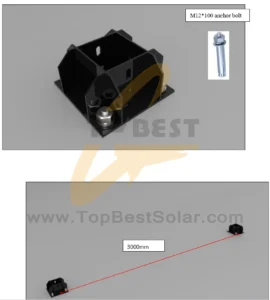 Securing base plates with anchor bolts in ZAM solar carport installation