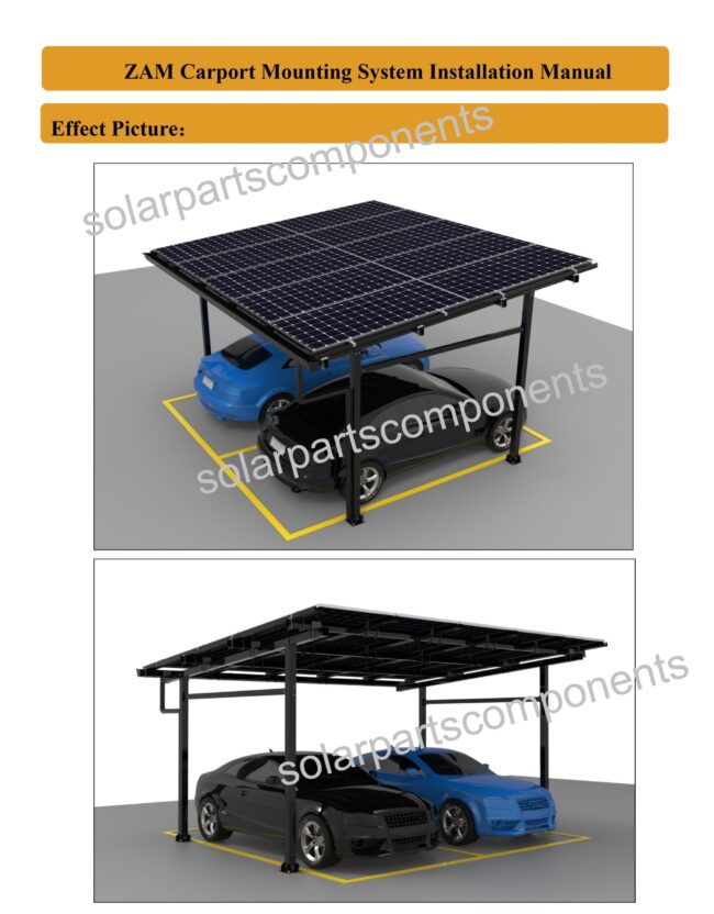 ZAM solar carport installation