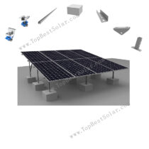flat roof solar racking system