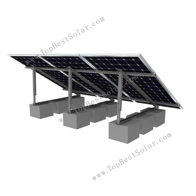 triangle solar panel mounting for flat roof