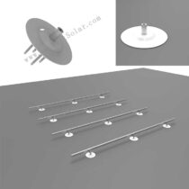 TPO/PVC weldable solar base: Ø200 mm membrane