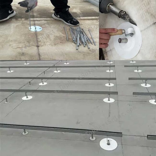 TPO PVC Membrane Roofing Solar Mounting System