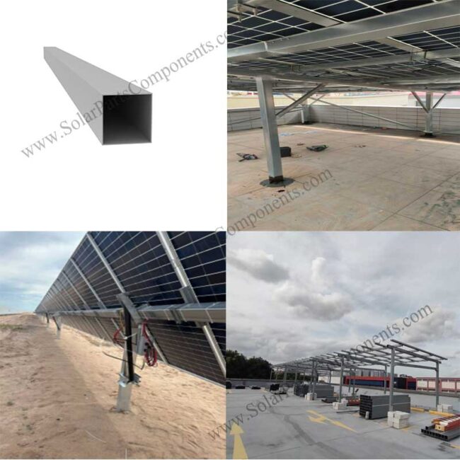 hollow square for solar mount